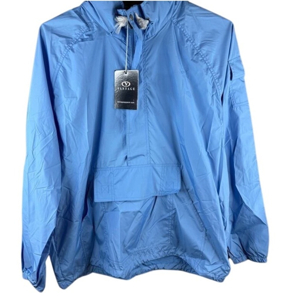 Vantage Men's Pullover‎ Windbreaker blue lightweight nwt